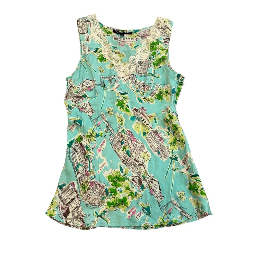 Jaloux Colorful Silk Blouse Size S